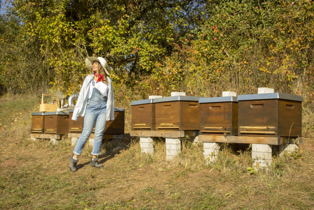 Bienenwoche im Lieblichen Taubertalhonig machen, biene, natur, madchen
